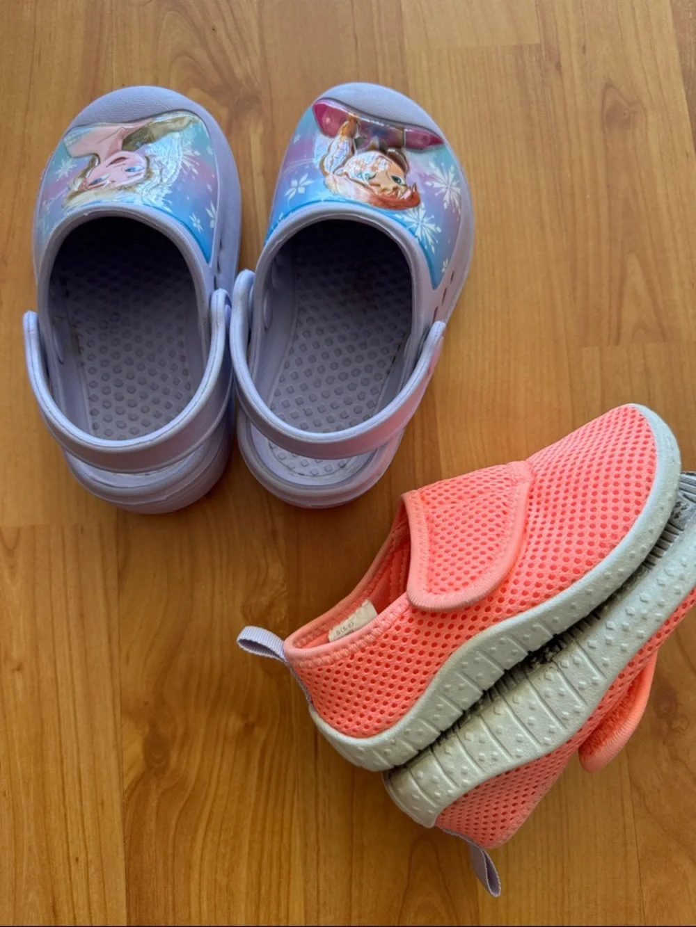 Girls' Frozen Slip-On Clogs and Coral Mesh Sneakers Set
